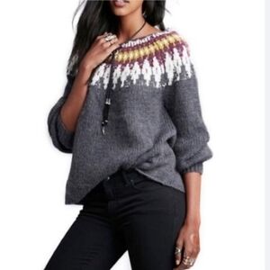 Sz XS Free People Baltic Fair Isle Sweater
